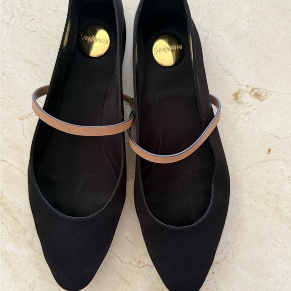 Saint Laurent Gio Satin Flats - Picture 1 of 6